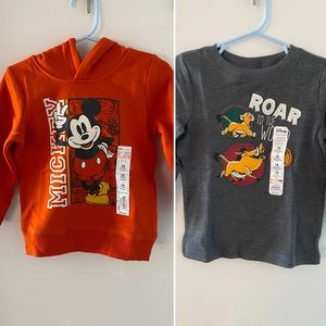 Disney Hoodie and Long Sleeve 18 months